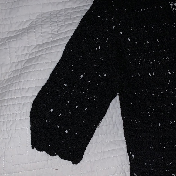 Black crochet shrug/sweater - Picture 2 of 4